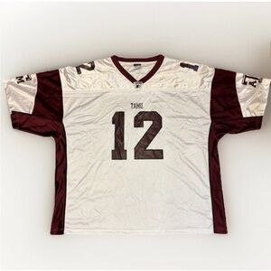 Texas A&M Aggies #12 NCAA Football Jersey - White 3XL #5663